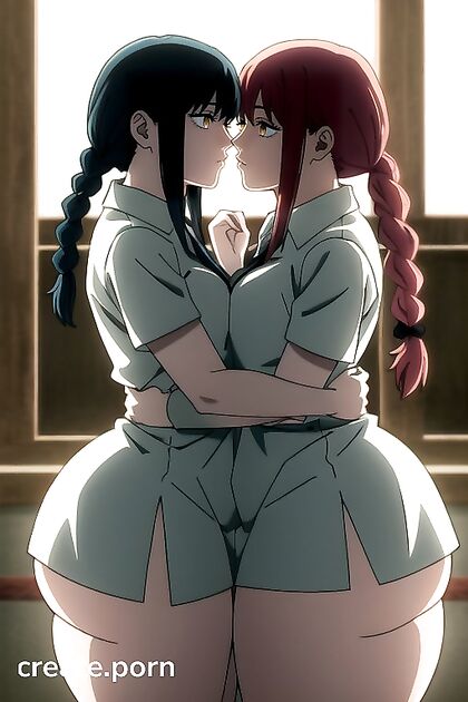 Massive Breasts and Super Curvy Ass in Revealing Thigh-Thrilling Hentai AI Image