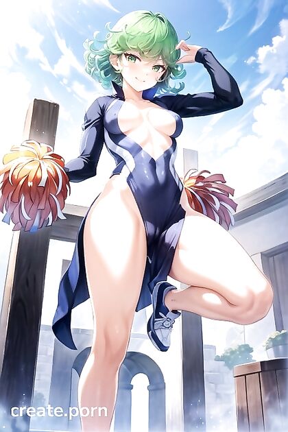 Busty Muscles Flexing While Staring Intensely at You in This Hentai AI Image