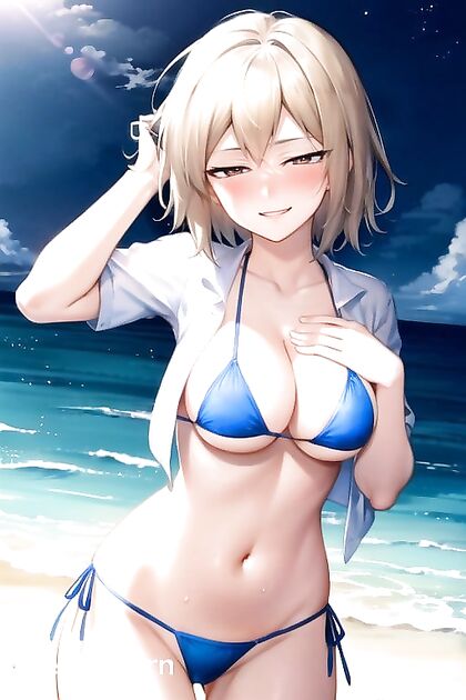 Bakugou Mitsuki from My Hero Academia Gets Wild on the Beach in Horny Hentai AI Image