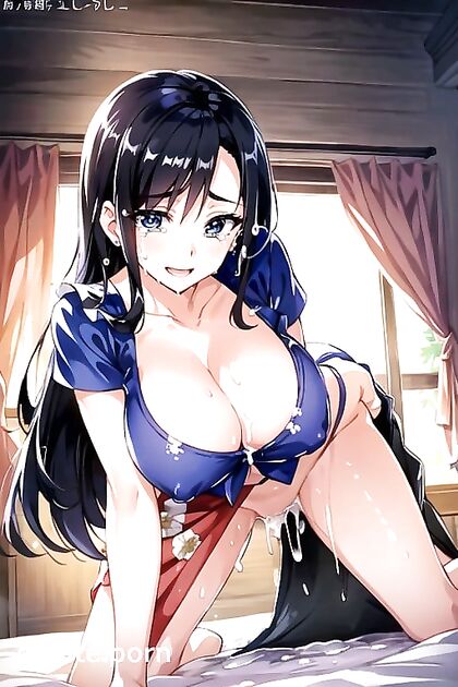 Nico Robin from One Piece Cries Happily After Intense Creampie Hentai AI Image