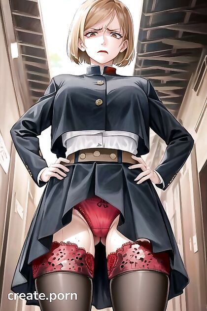 Seductive Brunette with Thighs Exposed in steamy Hentai AI Image