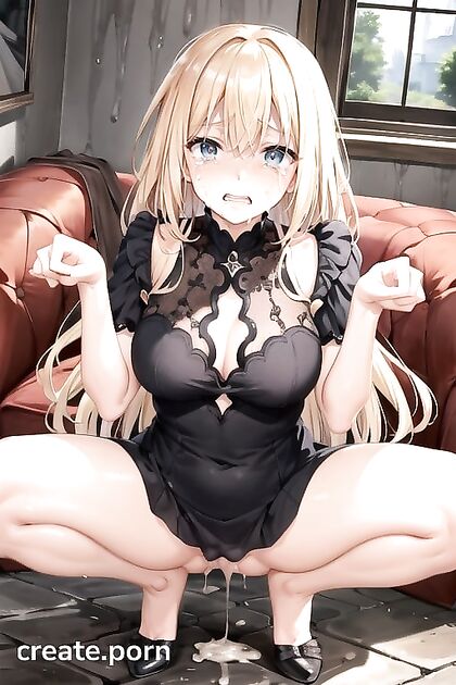 Thighs Exposed in the Living Room for Intense Hentai Cumshots