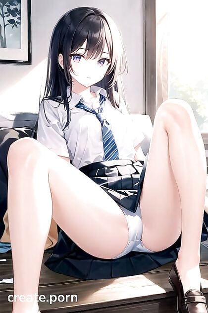 Spreading Her Legs Wide for Full-Body Pleasure in hentai Ai Porn