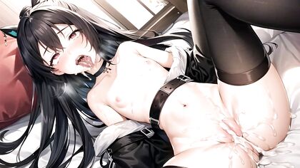 Ahegao Faces and Creamy Finishes in Intense Hentai AI Image