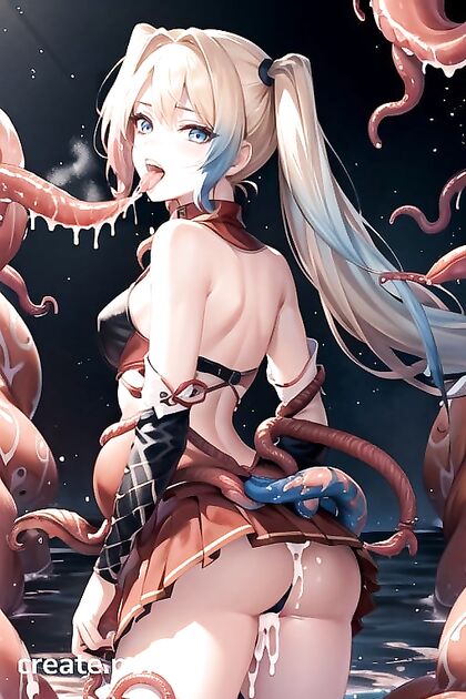 Harley Quinn Gets Tentacled in Ecstatic Ahegao Hentai AI Image