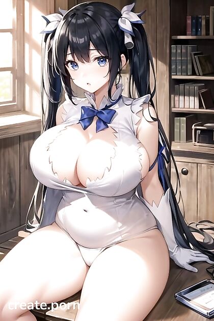 Massive-Assed Beauty Takes On Her Studies in Erotic Hentai AI Image