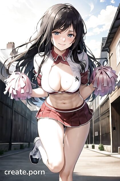 Front View Bust Shot with Open Clothes in Seductive Hentai AI Image