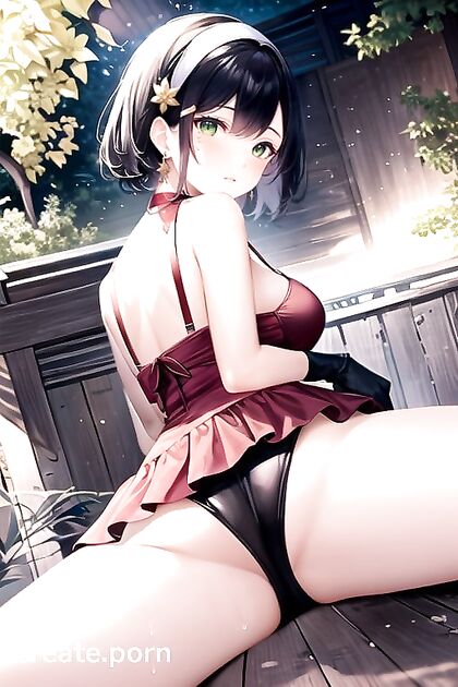 Lying Down by the Pool in a Thong for Steamy Hentai AI Image