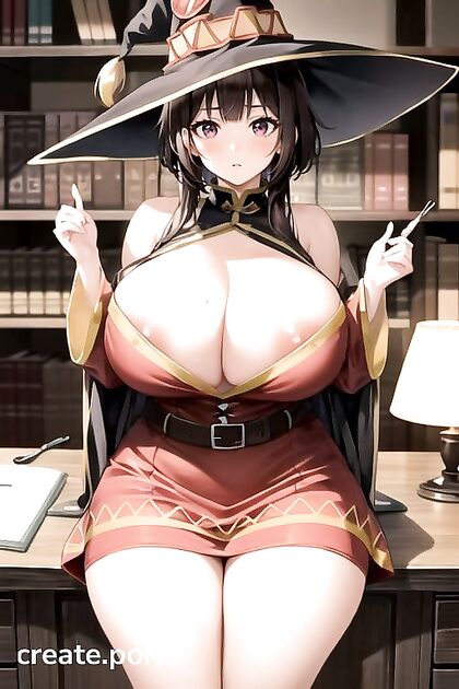 Megumin from Isekai Quartet Shows Off Her Massive Ass in Seductive Hentai AI Image