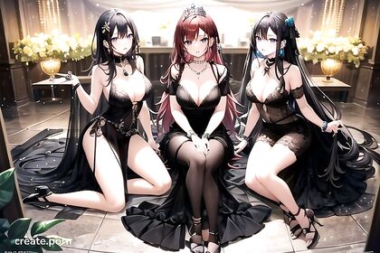 Queen Rules the Harem with Heels in Seductive Hentai Adventure