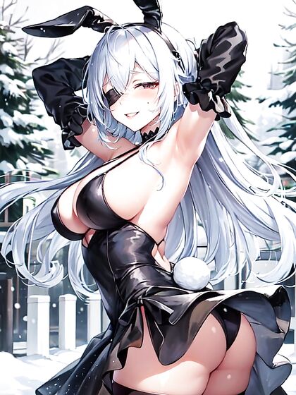 Rear View Bliss - Snowy Night Oiled Skin hentai Fantasies