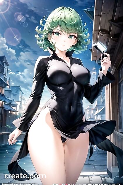 Tatsumaki from One Punch Man Teases in a Mini Skirt for Steamy Hentai Fun