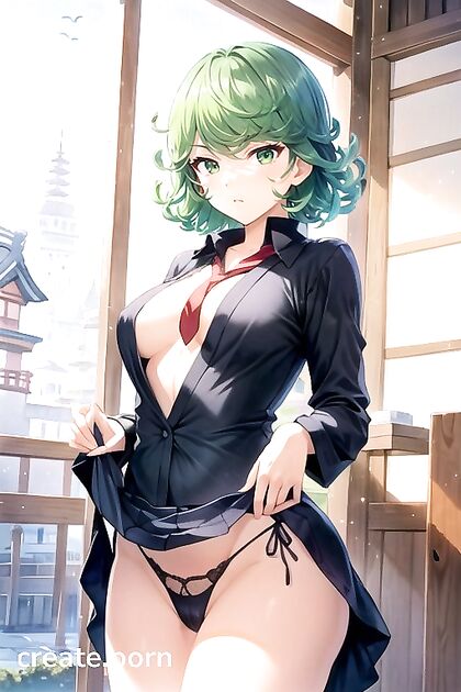 Rounded Breasts Unbuttoned in Sexy School Uniform Hentai AI Image