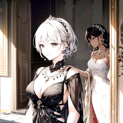 African Queen Adorned with Necklace Seduces in Steamy Hentai AI Image