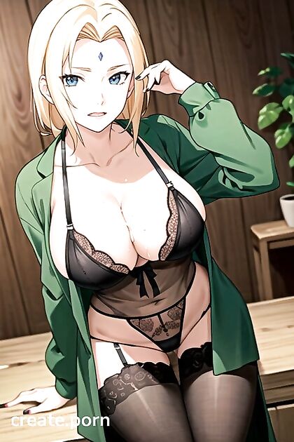 Luscious Lingerie and Nylon Stockings in Seductive Hentai AI Image