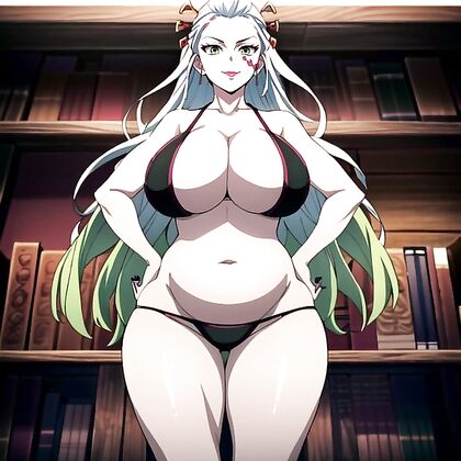 Nezuko's Daki Demon Form Showcases Her Sultry Curves inSTEAMy Hentai AI Image