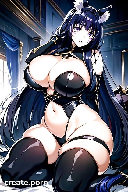 Delta from Eminence in Shadow Shows Off Her Massive Ass in Solo Hentai AI Image
