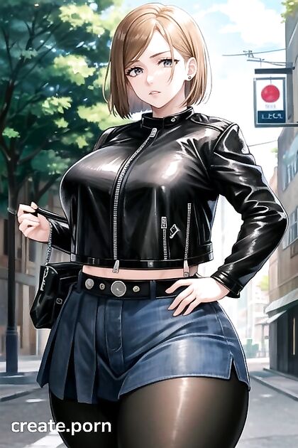 Biker Babe in Spandex without a Skirt Rides Wild Hentai Pleasure
