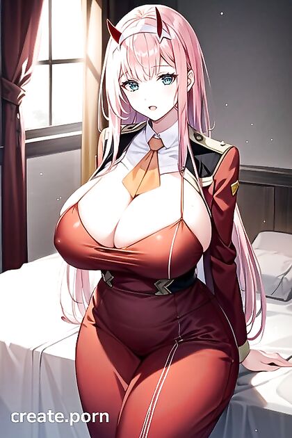 Zero Two from Darling in the FranXX Shows Off Her Massive Ass in Solo Hentai Fun