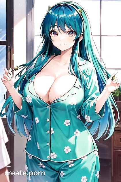 Lum from Urusei Yatsara Wears Sexy Pyjamas for Erotic Hentai Fun