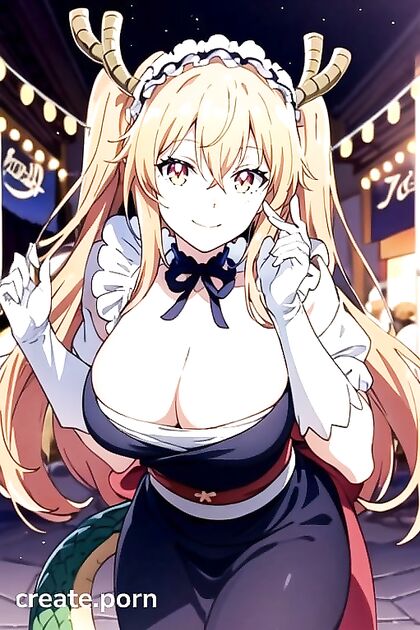 Tohru from Kobayashi-san's Maid Dragon Wears Kimono for Blissful Hentai Pleasure