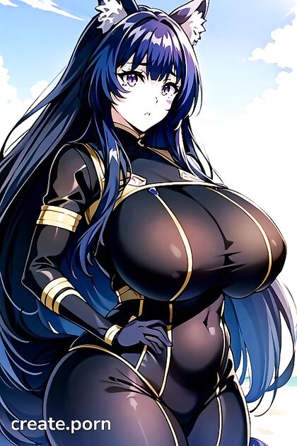 Delta from Eminence in Shadow Shows Off Her Massive Breasts in Bikini Hentai AI Image