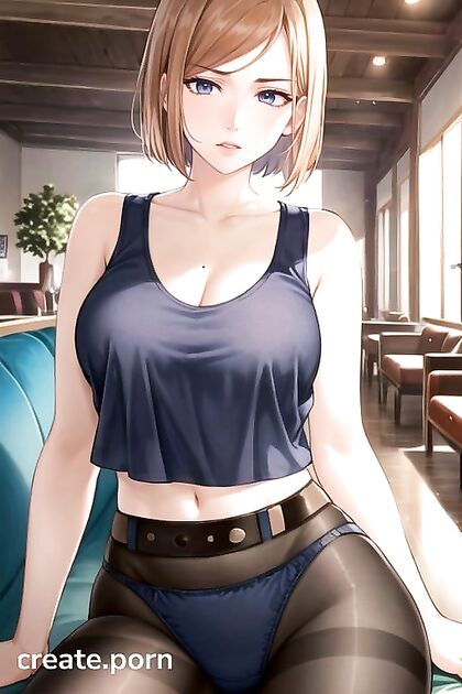 Relaxed Lounging in Sexy Tank Tops and Lingerie for Steamy Hentai Fun