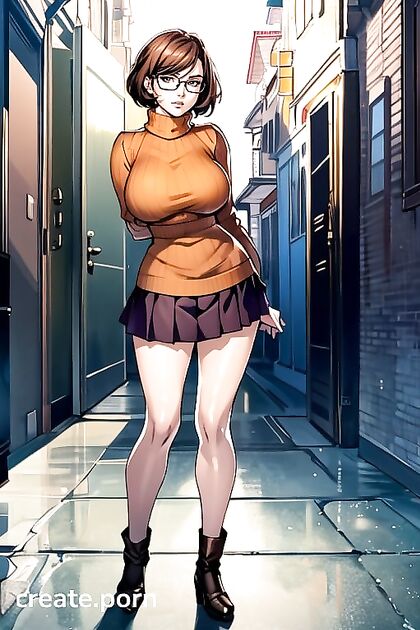 Model Shows Off Rounded Breasts in Full Body Hentai AI Image