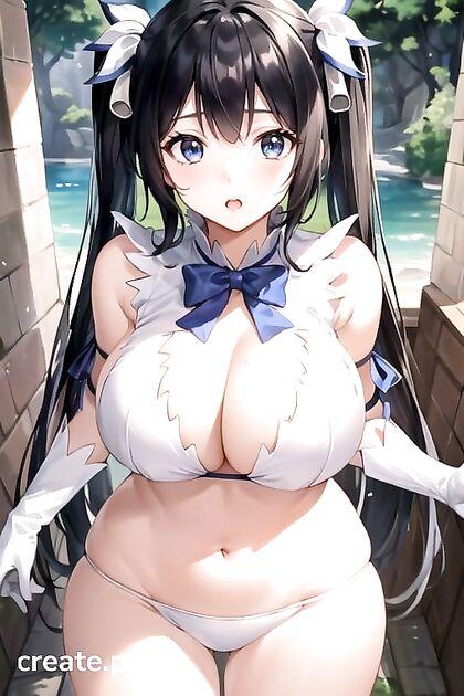 Hestia from DanMachi with Massive Ass and Breasts in Steamy Hentai AI Image