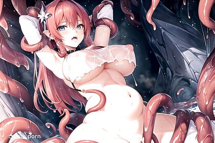 Tentacle Temptation - Underboob Revelations in Open-Clothes Hentai Bliss