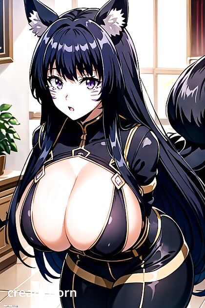 Delta from Eminence in Shadow Takes on Massive Breasts in Solo Hentai AI Image