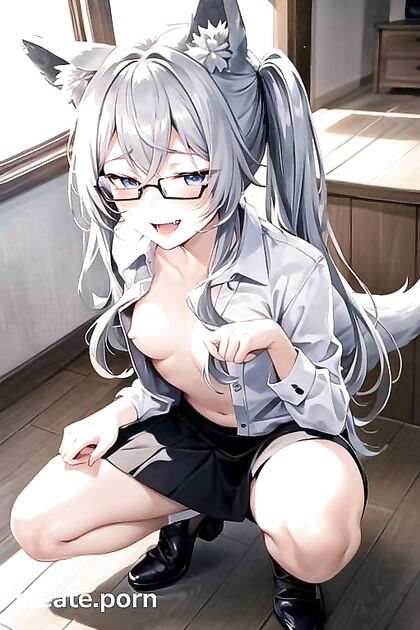 Freckled Fitness Freak with Wolf Ears Enjoys Intense Hentai Pleasure