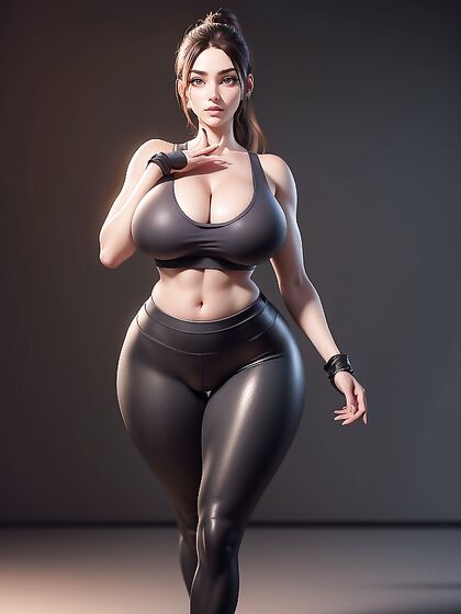 Full Body Action in a Sporty Bra - Intense 3D Hentai Hentai AI Image Experience