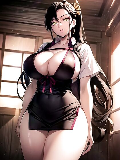 Mature Teacher in School Uniform Exploring Full-Body hentai Pleasure