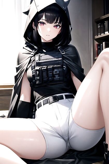 D from Nikke Spreads Her Legs for Seductive Hentai Pleasure