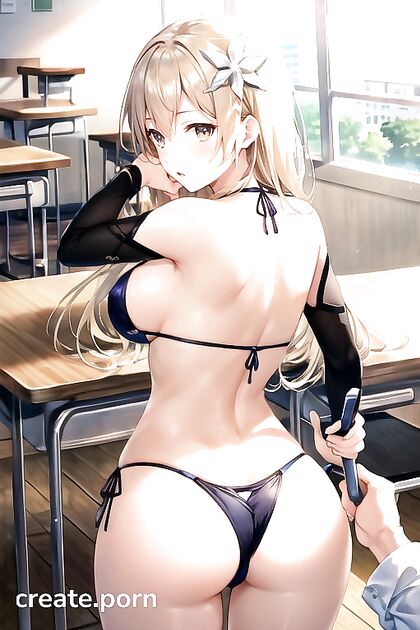 Aiz Wallenstein’s Classroom Fantasy - Intimate Face-Touching Hentai Moments