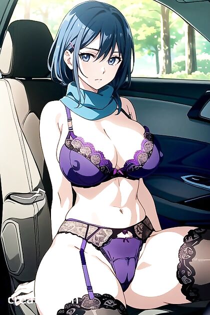 Front View Screencaps of Intense Car Sex Image in Hentai Hentai AI Image