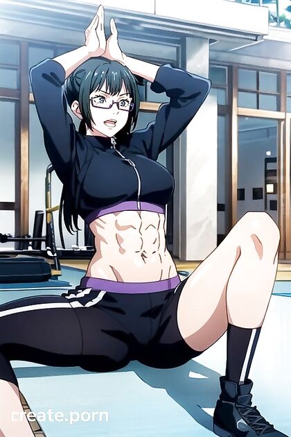 Flexible Yoga Pose Showcases Her Perfect Ass in Seductive Hentai AI Image