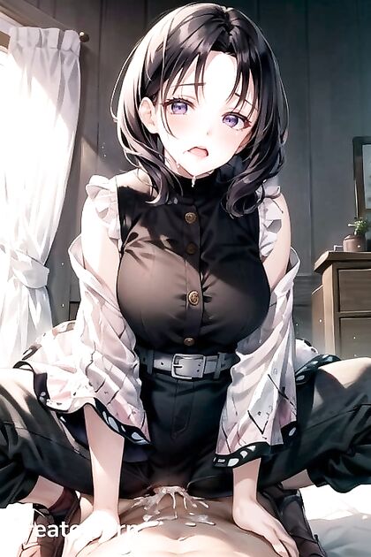 Shinobu Kochou from Demon Slayer Rides Hard in steamy Creampie CowGirl 18+ Action