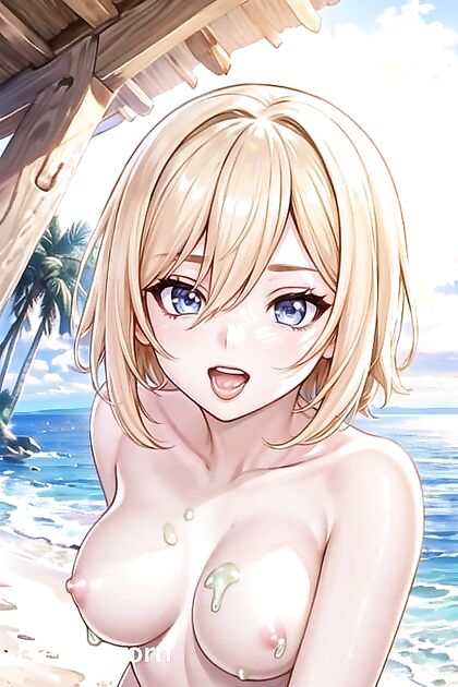Slime Girl 18+ Gets Wild on the Naked Beach in Steaming Hentai AI Image