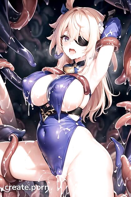 Fischl from Genshin Impact Gets Massive Breasts and Intense Cumshots in hentai Hentai AI Image