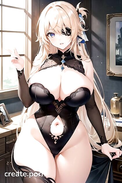Fischl from Genshin Impact Shows Off Her Massive Assets in Steamy Hentai AI Image