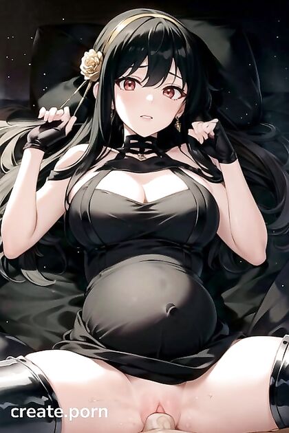 Yor Forger from Spy x Family Enjoying Sensual Missionary Pleasure While Pregnant