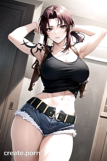 Bottom-Up Close-Ups in Tight-Fitting Clothes - Sensual Hentai AI Image