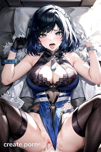 Yelan from Genshin Impact Shows Off Her Ahegao in Intense Hentai Cumshots