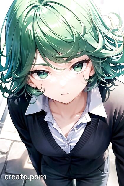 Tatsumaki from One Punch Man Seduces in Office Outfit for Steamy Hentai AI Image