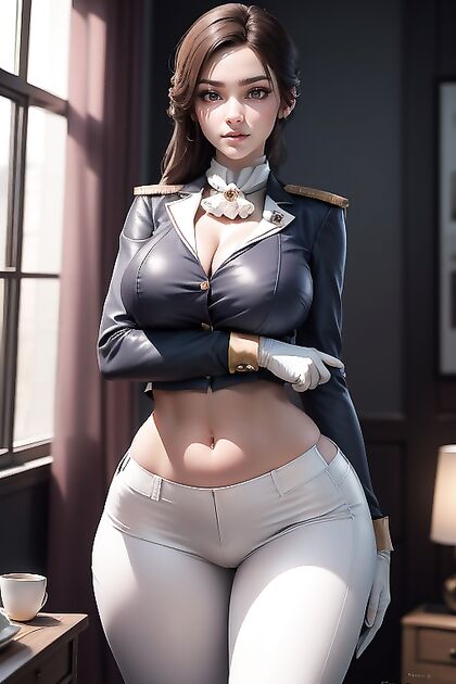 Massive Breasts and Curvy Ass in Fit Hentai AI Image