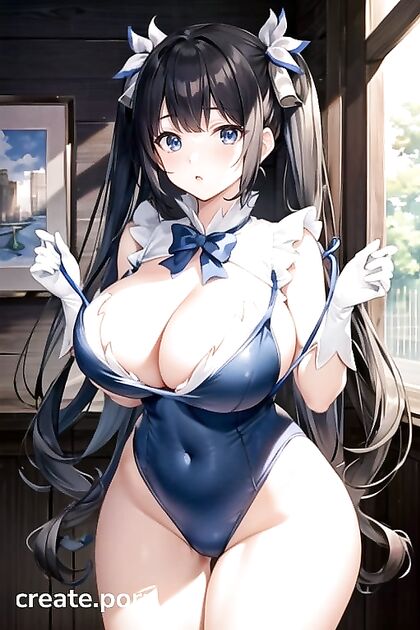 Massive Breasts and Huge Ass in Leotard for Steamy Hentai AI Image