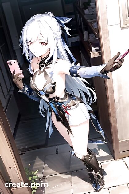 Jing Liu from Genshin Impact Takes Sultry Selfies in Full Body Hentai AI Image
