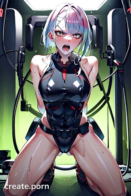 Lucy from Cyberpunk Left Speechless by Intense Sex Machine Hentai AI Image